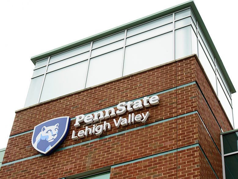front of penn state lehigh valley building 